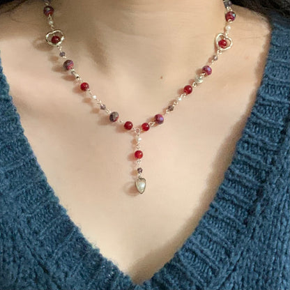 Dark Red Necklace