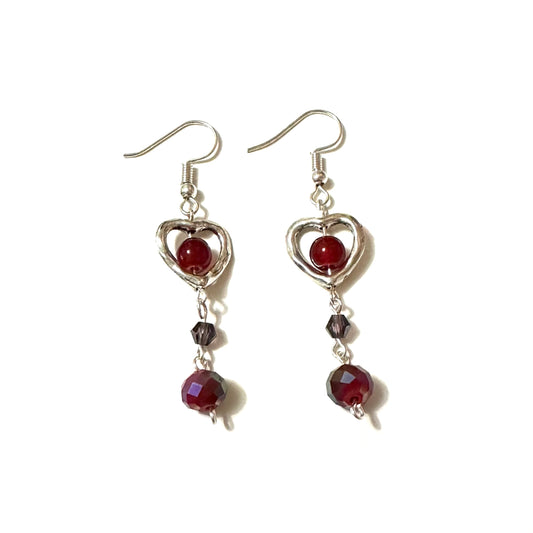 Dark Red Earrings